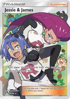 Pokemon,Hidden Fates,Jessie & James (Full Art) - 68/68,Holofoil,Ultra Rare,Near Mint