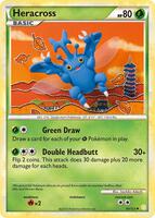 Pokemon,HeartGold SoulSilver,Heracross - 43/123,Reverse Holofoil,Uncommon,Damaged