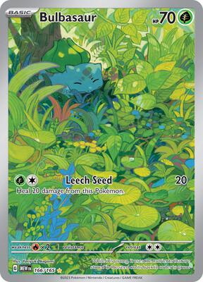 Pokemon,SV: Scarlet & Violet 151,Bulbasaur - 166/165,Holofoil,Illustration Rare,Moderately Played
