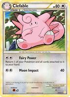 Pokemon,HeartGold SoulSilver,Clefable - 3/123,Holofoil,Holo Rare,Heavily Played