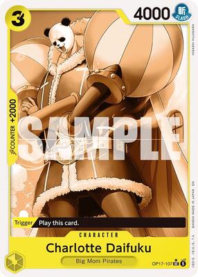 One Piece Card Game,The World's Strongest Warriors,Charlotte Daifuku (Pandaman Art) - OP17-107,Normal,Uncommon,Near Mint