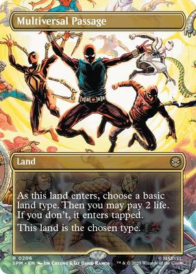 Magic: The Gathering,Marvel's Spider-Man,Multiversal Passage (Borderless) - 206,Foil,Rare,Near Mint
