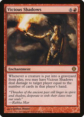 Magic: The Gathering,Shards of Alara,Vicious Shadows - 119,Normal,Rare,Moderately Played