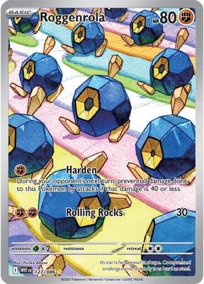 Pokemon,SV: White Flare,Roggenrola - 127/086,Holofoil,Illustration Rare,Lightly Played