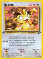 Pokemon,Team Rocket,Meowth - 62/82,1st Edition,Common,Near Mint