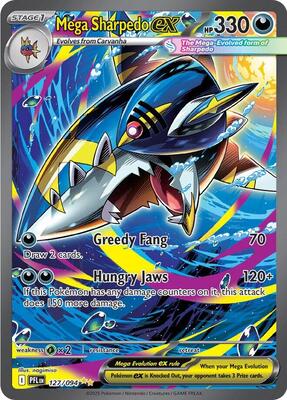 Pokemon,ME02: Phantasmal Flames,Mega Sharpedo ex - 127/094,Holofoil,Special Illustration Rare,Near Mint