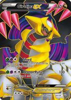 Pokemon,Dragons Exalted,Giratina EX (124 Full Art) - 124/124,Holofoil,Ultra Rare,Damaged