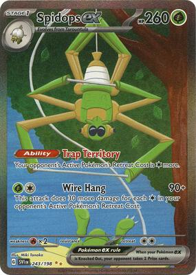 Pokemon,SV01: Scarlet & Violet Base Set,Spidops ex - 243/198,Holofoil,Special Illustration Rare,Lightly Played