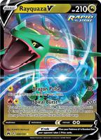 Pokemon,SWSH: Crown Zenith,Rayquaza V - 100/159,Holofoil,Ultra Rare,Near Mint