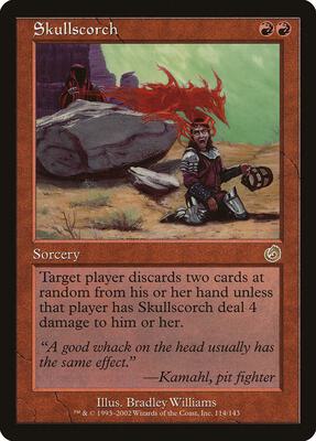 Magic: The Gathering,Torment,Skullscorch - 114,Foil,Rare,Lightly Played