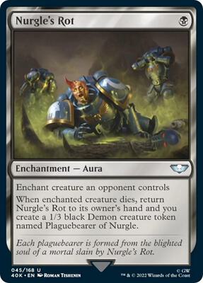 Magic: The Gathering,Universes Beyond: Warhammer 40,000,Nurgle's Rot - 45,Normal,Uncommon,Near Mint