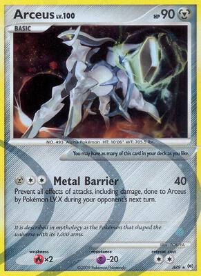 Pokemon,Arceus,Arceus (AR9),Holofoil,Holo Rare,Heavily Played