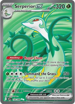 Pokemon,SV: Black Bolt,Serperior ex - 156/086,Holofoil,Ultra Rare,Lightly Played