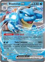 Pokemon,SV07: Stellar Crown,Blastoise ex - 030/142,Holofoil,Double Rare,Near Mint