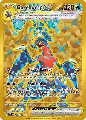 Pokemon,SV04: Paradox Rift,Garchomp ex - 260/182,Holofoil,Hyper Rare,Near Mint