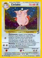 Pokemon,Base Set 2,Clefable - 005/130,Holofoil,Holo Rare,Moderately Played