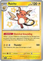 Pokemon,SV: Paldean Fates,Raichu - 132/091,Holofoil,Shiny Rare,Near Mint