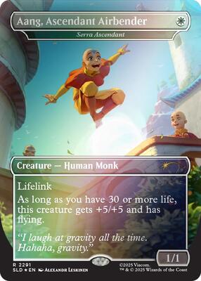 Magic: The Gathering,Secret Lair Drop Series,Aang, Ascendant Airbender - Serra Ascendant (Rainbow Foil) - 2291,Foil,Rare,Near Mint