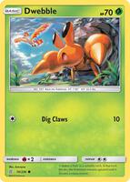 Pokemon,SM - Unified Minds,Dwebble - 10/236,Reverse Holofoil,Common,Lightly Played