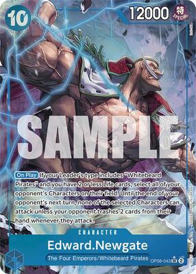 One Piece Card Game,Two Legends,Edward.Newgate (Parallel) - OP08-043,Foil,Super Rare,Near Mint