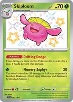 Pokemon,SV: Paldean Fates,Skiploom - 097/091,Holofoil,Shiny Rare,Near Mint