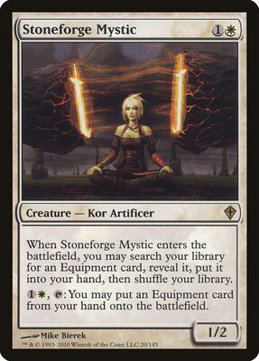 Magic: The Gathering,Worldwake,Stoneforge Mystic - 20,Normal,Rare,Moderately Played