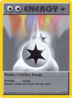 Pokemon,Base Set (Shadowless),Double Colorless Energy - 096/102,1st Edition,Uncommon,Moderately Played