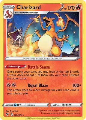 Pokemon,SWSH04: Vivid Voltage,Charizard - 025/185,Normal,Rare,Near Mint
