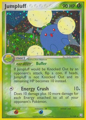 Pokemon,EX Team Rocket Returns,Jumpluff - 11/109,Reverse Holofoil,Holo Rare,Damaged