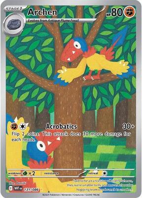 Pokemon,SV: White Flare,Archen - 131/086,Holofoil,Illustration Rare,Near Mint