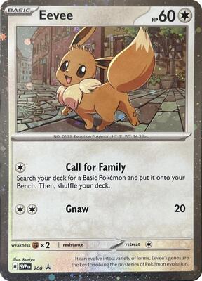 Pokemon,SV: Scarlet & Violet Promo Cards,Eevee - 200 (Cosmos Holo) - SVP 200,Holofoil,Promo,Lightly Played