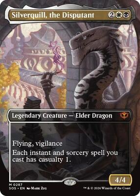 Magic: The Gathering,Secrets of Strixhaven,Silverquill, the Disputant (Borderless) - 287,Normal,Mythic,Near Mint