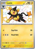 Pokemon,SV: Paldean Fates,Luxio - 136/091,Holofoil,Shiny Rare,Near Mint
