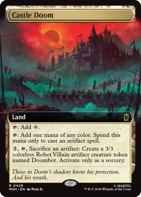 Magic: The Gathering,Marvel Super Heroes,Castle Doom (Extended Art) - 429,Normal,Rare,Near Mint