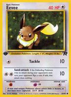 Pokemon,Team Rocket,Eevee - 55/82,1st Edition,Common,Damaged