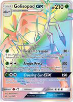 Pokemon,SM - Burning Shadows,Golisopod GX (Secret) - 148/147,Holofoil,Rainbow Rare,Lightly Played