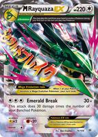 Pokemon,XY - Roaring Skies,M Rayquaza EX (76) - 76/108,Holofoil,Ultra Rare,Moderately Played