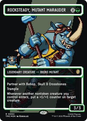 Magic: The Gathering,Commander: Teenage Mutant Ninja Turtles,Rocksteady, Mutant Marauder (Borderless) (Surge Foil) - 94,Foil,Rare,Near Mint