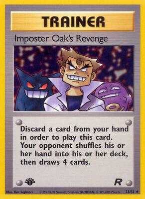 Pokemon,Team Rocket,Imposter Oak's Revenge - 76/82,1st Edition,Uncommon,Lightly Played