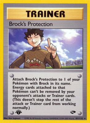 Pokemon,Gym Challenge,Brock's Protection - 101/132,Unlimited,Rare,Damaged