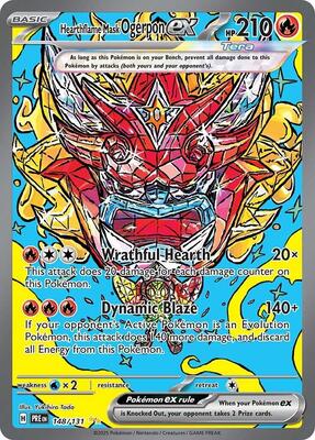 Pokemon,SV: Prismatic Evolutions,Hearthflame Mask Ogerpon ex - 148/131,Holofoil,Special Illustration Rare,Lightly Played