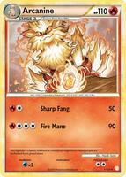 Pokémon,HeartGold SoulSilver,Arcanine - 1/123,Holofoil,Holo Rare,Moderately Played