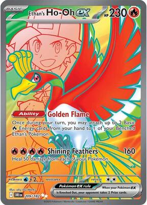 Pokemon,SV10: Destined Rivals,Ethan's Ho-Oh ex - 209/182,Holofoil,Ultra Rare,Near Mint