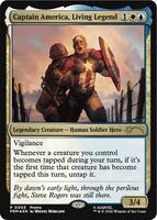 Magic: The Gathering,Media Promos,Captain America, Living Legend - 3,Foil,Promo,Near Mint