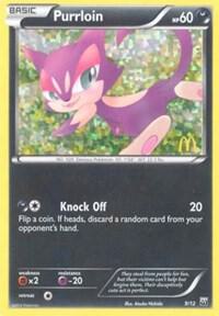 Pokemon,McDonald's Promos 2012,Purrloin - 9/12 - 009/012,Holofoil,Promo,Moderately Played