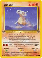 Pokemon,Jungle,Cubone - 50/64,1st Edition,Common,Heavily Played