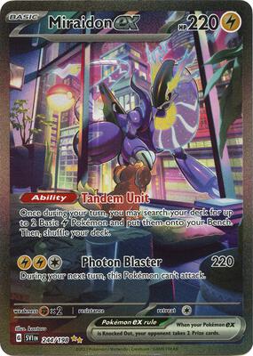 Pokemon,SV01: Scarlet & Violet Base Set,Miraidon ex - 244/198,Holofoil,Special Illustration Rare,Lightly Played