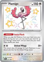 Pokemon,SV: Paldean Fates,Flamigo - 211/091,Holofoil,Shiny Rare,Near Mint