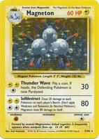 Pokemon,Base Set,Magneton - 009/102,Holofoil,Holo Rare,Moderately Played