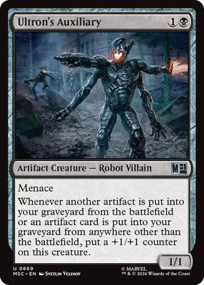 Magic: The Gathering,Commander: Marvel Super Heroes,Ultron's Auxiliary - 669,Foil,Uncommon,Near Mint